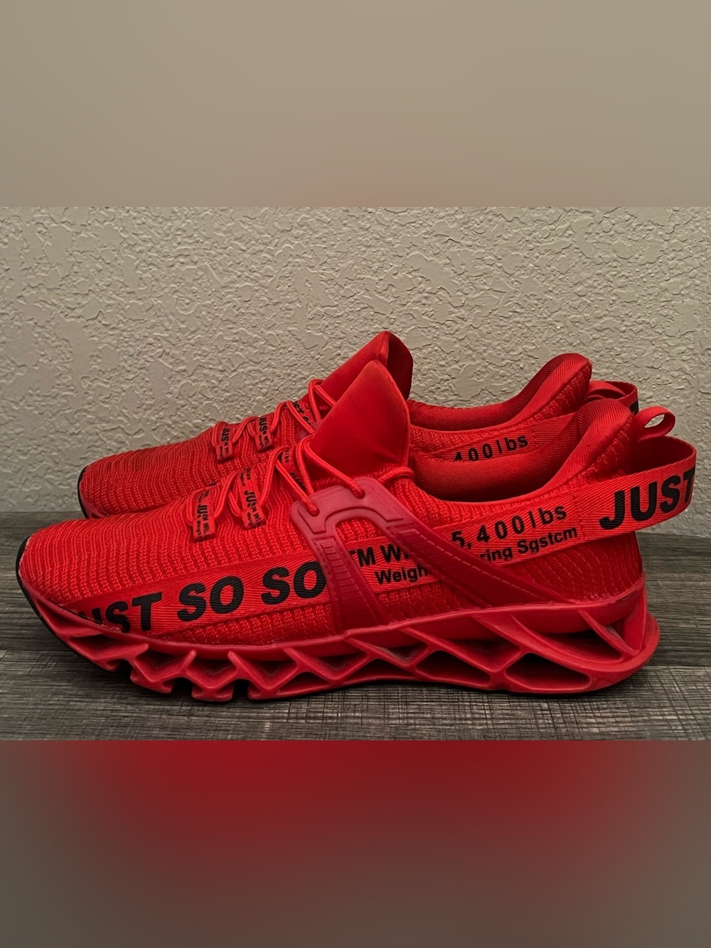 Just So So Red Color Men’s Shoes Size 10.5
